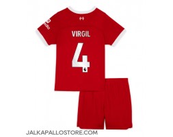 Liverpool Virgil van Dijk #4 Kotipaita Lapsille 2023-24 Lyhythihainen (+ shortsit)